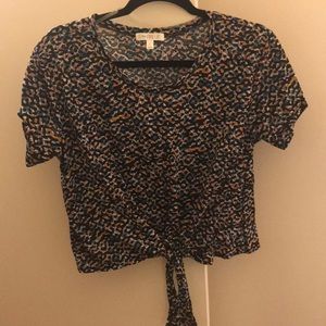 Front tie crop top